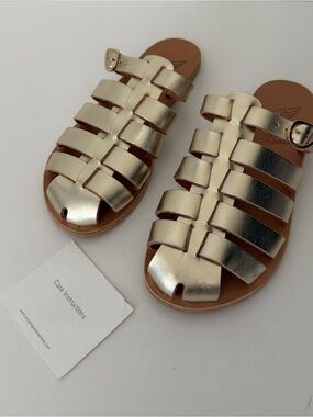 Ancient Greek Cosmia platinum Sandals